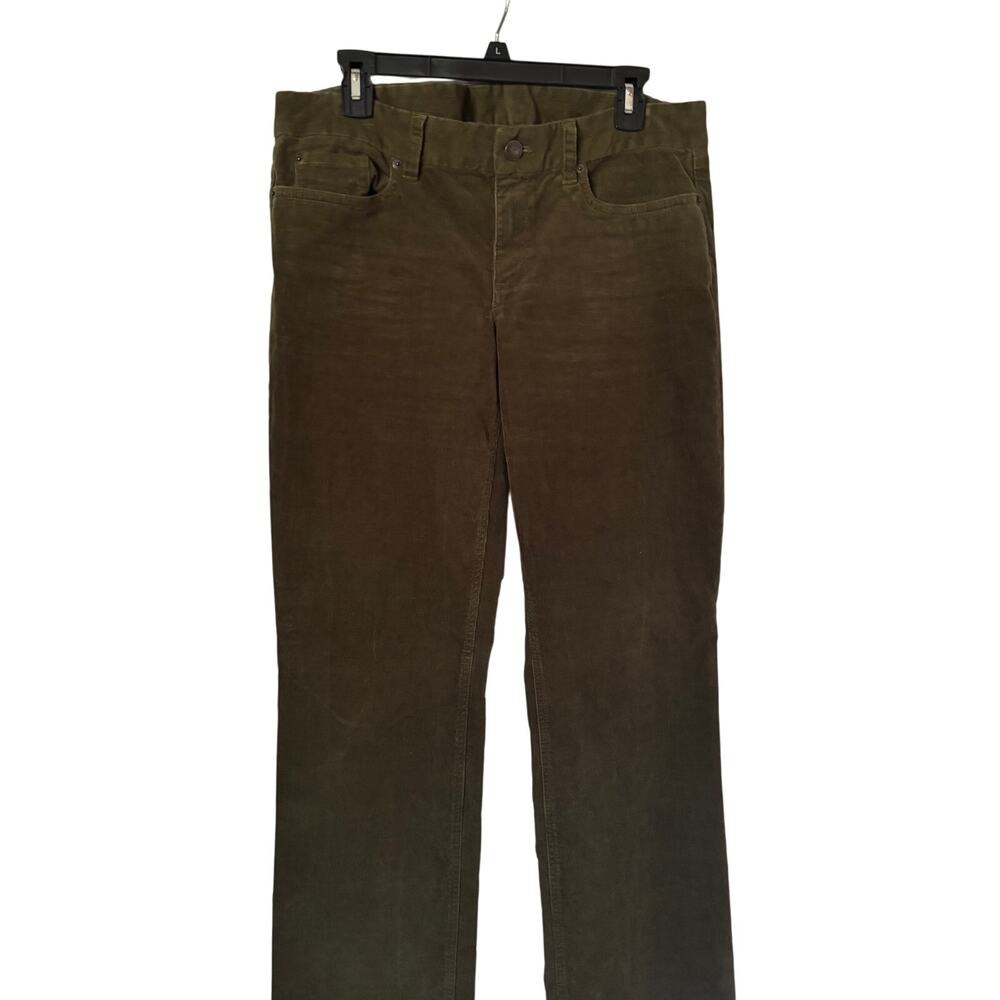 J Crew Olive Green Corduroy Stretch Boot Cut Pant… - image 2